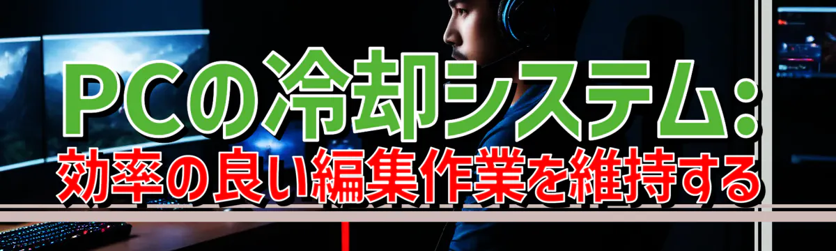 PCの冷却システム: 効率の良い編集作業を維持する