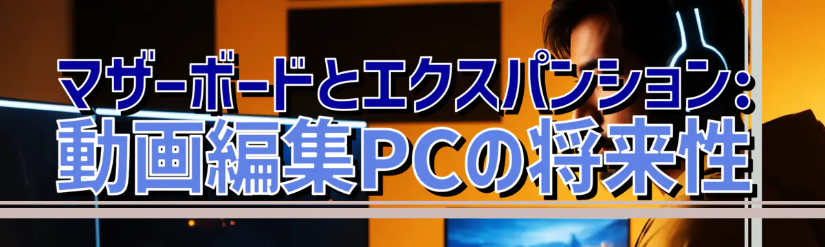 マザーボードとエクスパンション: 動画編集PCの将来性