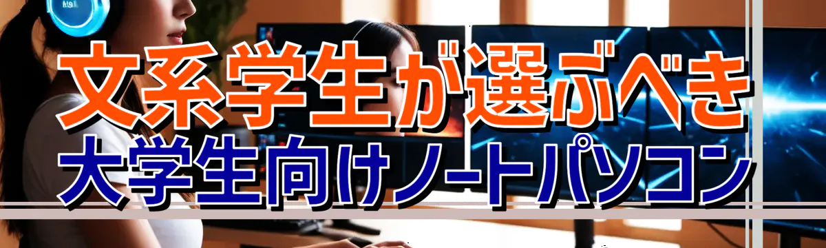 文系学生が選ぶべき大学生向けノートパソコン