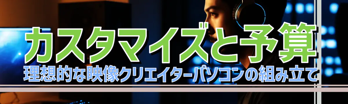 カスタマイズと予算 理想的な映像クリエイターパソコンの組み立て