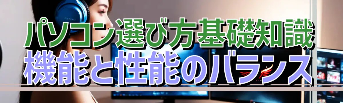 パソコン選び方基礎知識 機能と性能のバランス