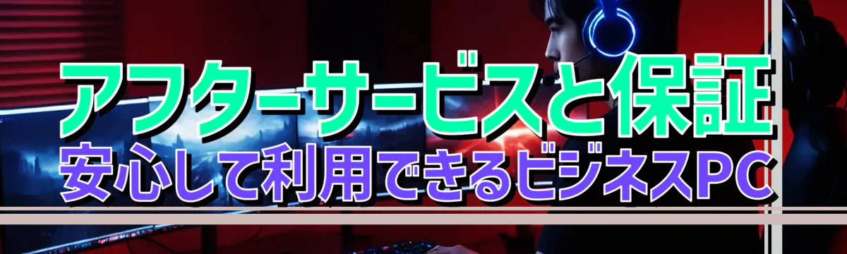 アフターサービスと保証 安心して利用できるビジネスPC