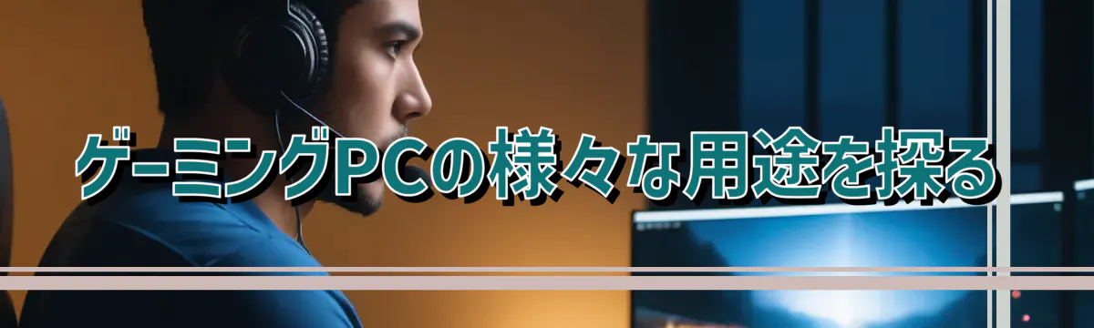 ゲーミングPCの様々な用途を探る