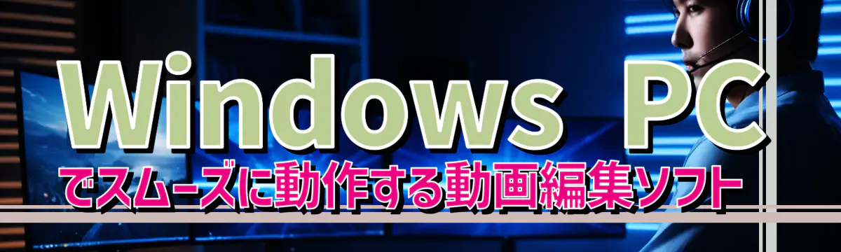 Windows PCでスムーズに動作する動画編集ソフト 
