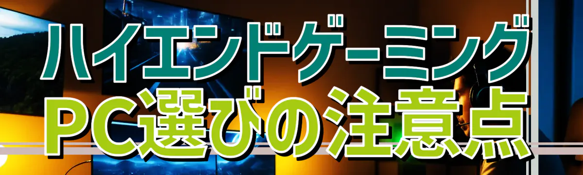 ハイエンドゲーミングPC選びの注意点