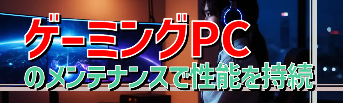 ゲーミングPCのメンテナンスで性能を持続