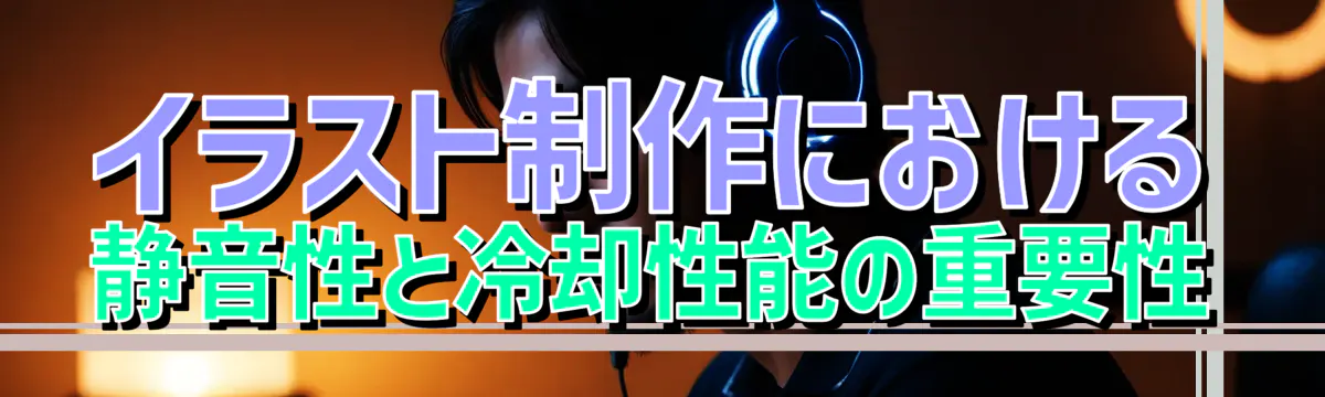 イラスト制作における静音性と冷却性能の重要性
