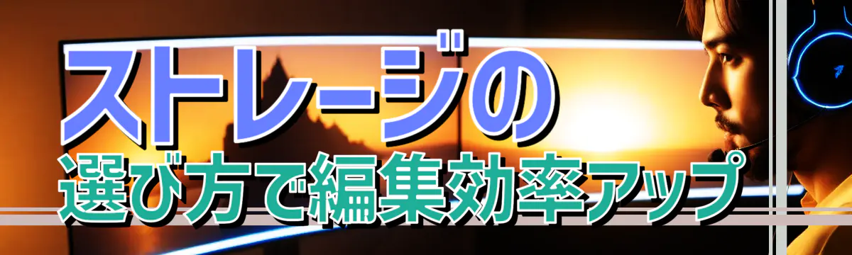 ストレージの選び方で編集効率アップ