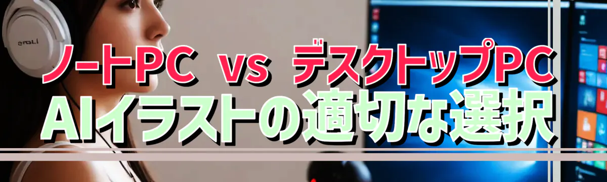 ノートPC vs デスクトップPC AIイラストの適切な選択
