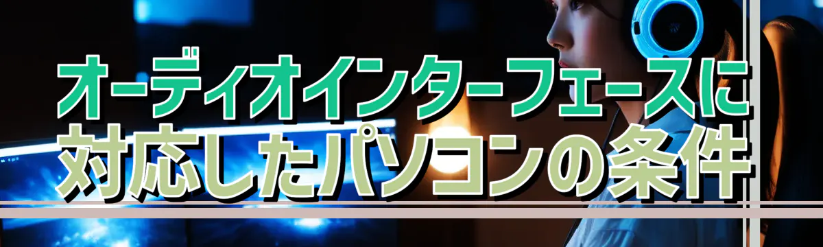 オーディオインターフェースに対応したパソコンの条件