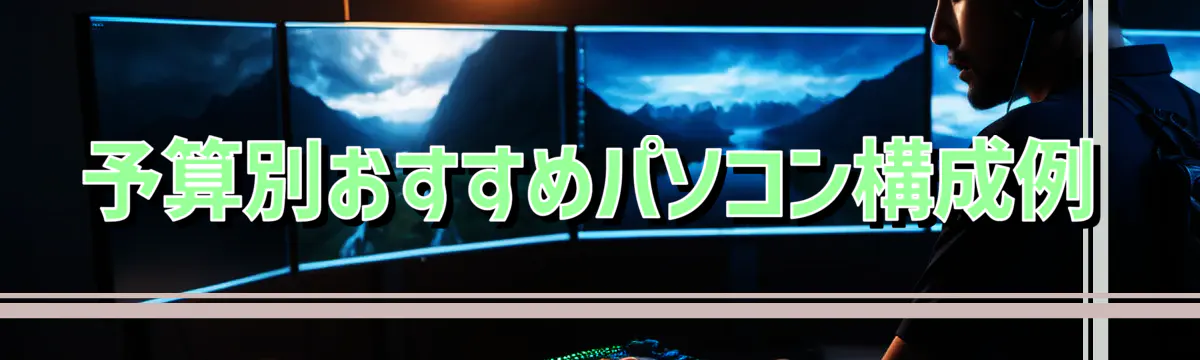 予算別おすすめパソコン構成例
