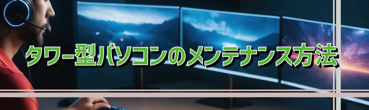 タワー型パソコンのメンテナンス方法