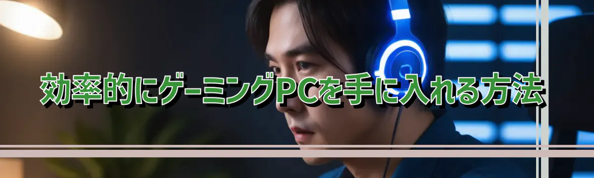 効率的にゲーミングPCを手に入れる方法