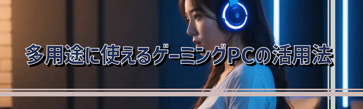 多用途に使えるゲーミングPCの活用法