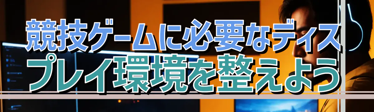 競技ゲームに必要なディスプレイ環境を整えよう