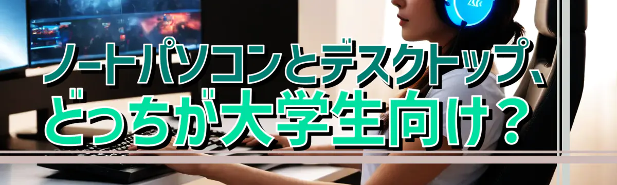 ノートパソコンとデスクトップ、どっちが大学生向け？ 

