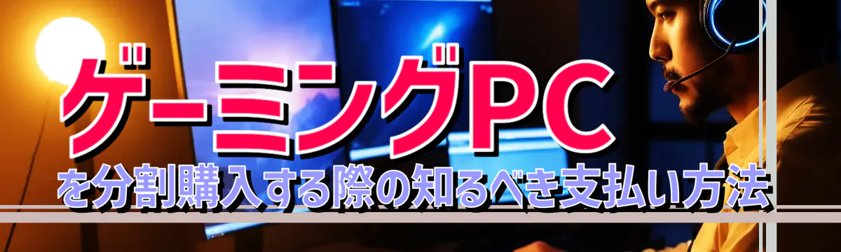 ゲーミングPCを分割購入する際の知るべき支払い方法