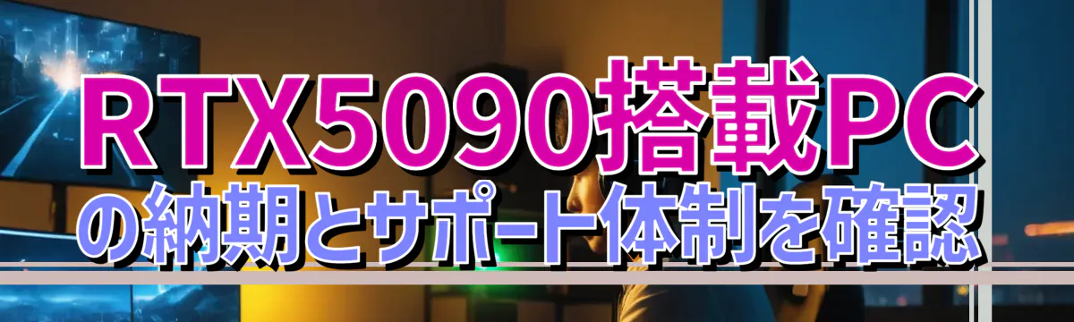 RTX5090搭載PCの納期とサポート体制を確認