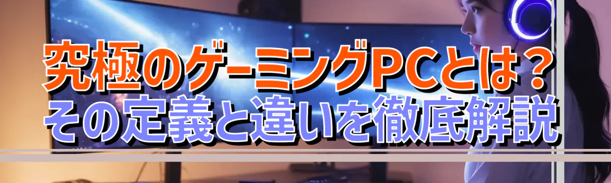 究極のゲーミングPCとは?その定義と違いを徹底解説