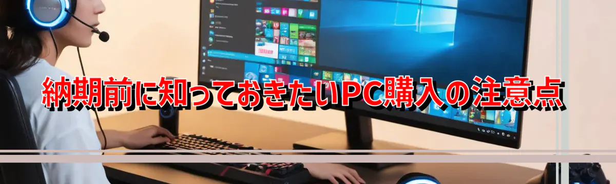 納期前に知っておきたいPC購入の注意点