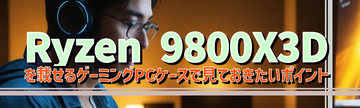 Ryzen 9800X3D を載せるゲーミングPCケースで見ておきたいポイント
