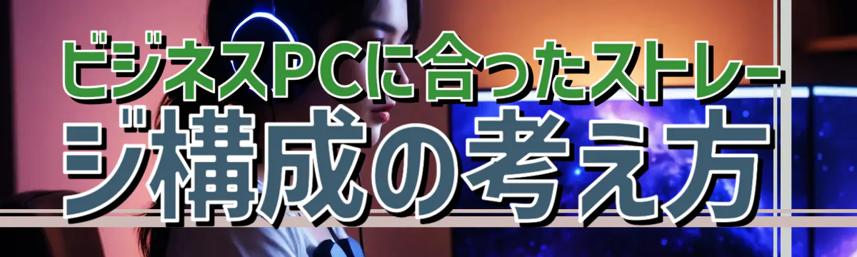 ビジネスPCに合ったストレージ構成の考え方