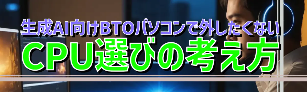 生成AI向けBTOパソコンで外したくないCPU選びの考え方