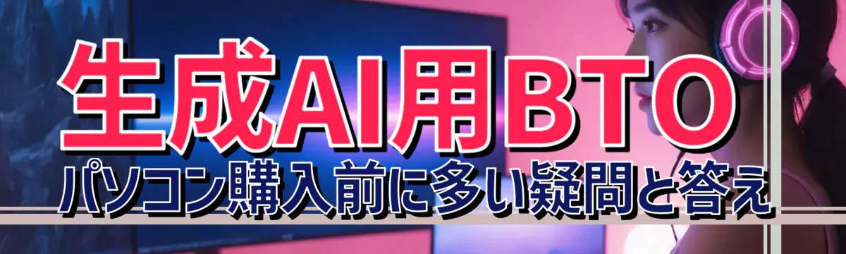 生成AI用BTOパソコン購入前に多い疑問と答え