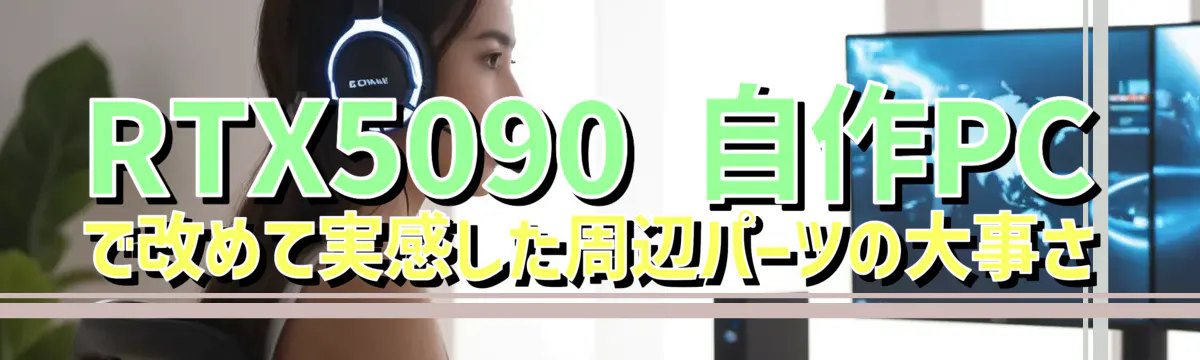 RTX5090 自作PCで改めて実感した周辺パーツの大事さ