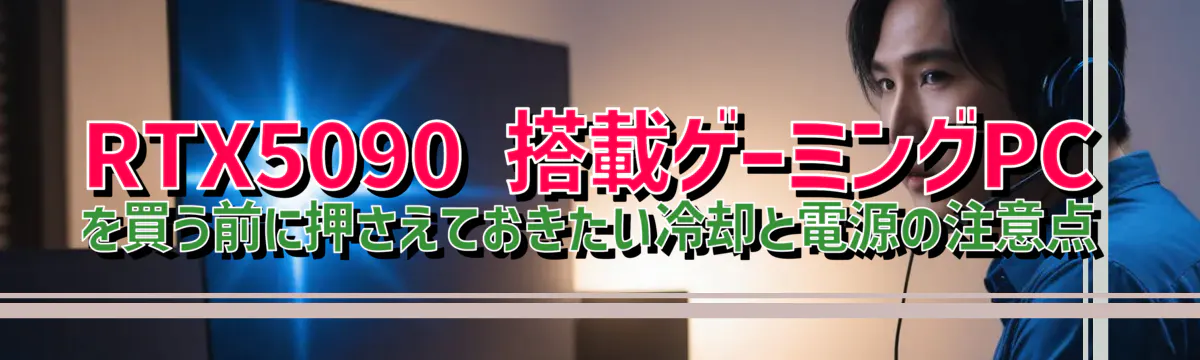RTX5090 搭載ゲーミングPCを買う前に押さえておきたい冷却と電源の注意点