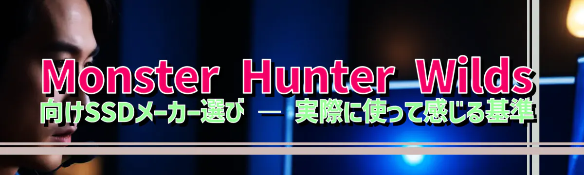 Monster Hunter Wilds 向けSSDメーカー選び ― 実際に使って感じる基準