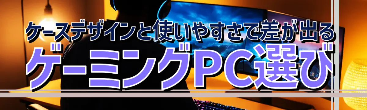 ケースデザインと使いやすさで差が出るゲーミングPC選び