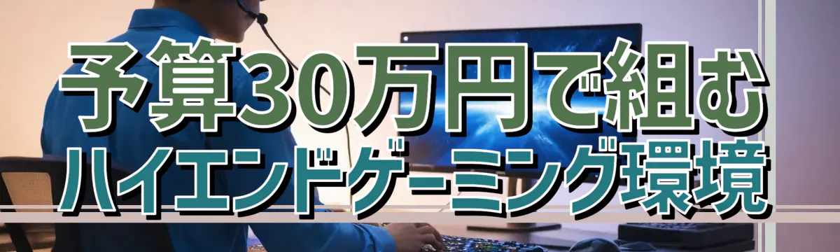 予算30万円で組むハイエンドゲーミング環境