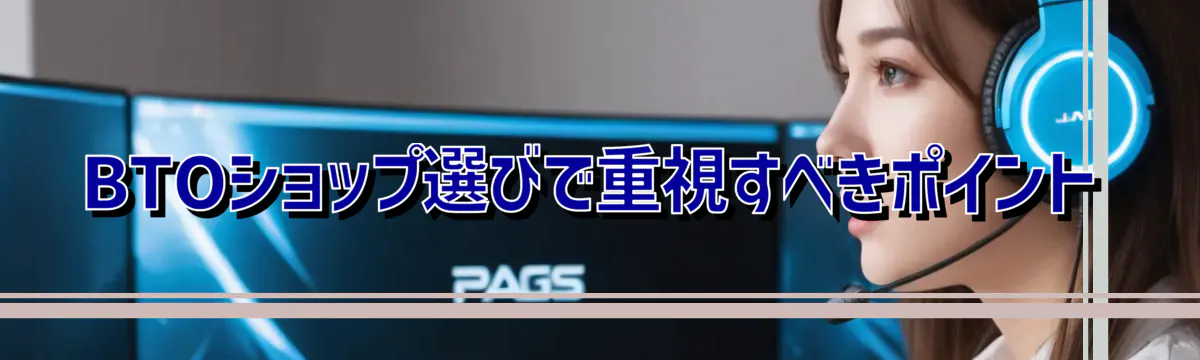 BTOショップ選びで重視すべきポイント