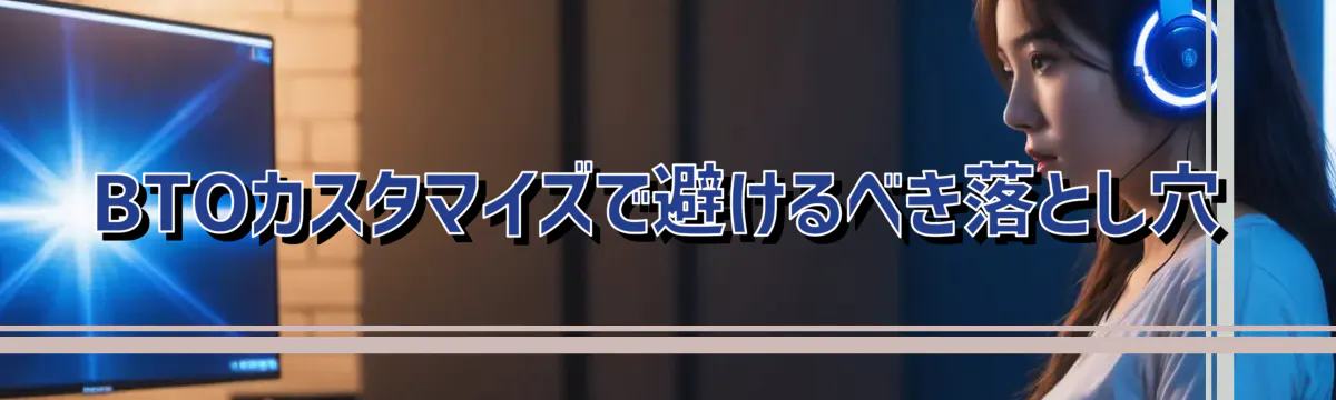 BTOカスタマイズで避けるべき落とし穴