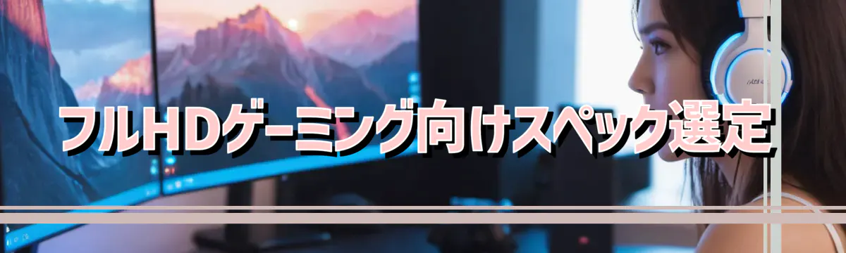 フルHDゲーミング向けスペック選定