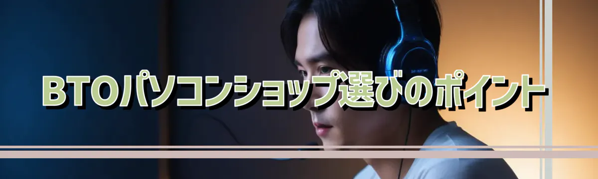 BTOパソコンショップ選びのポイント