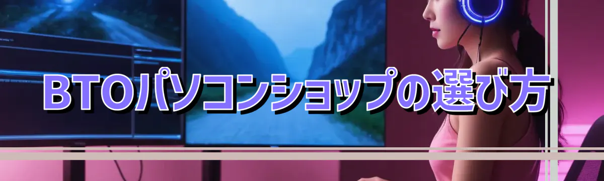 BTOパソコンショップの選び方