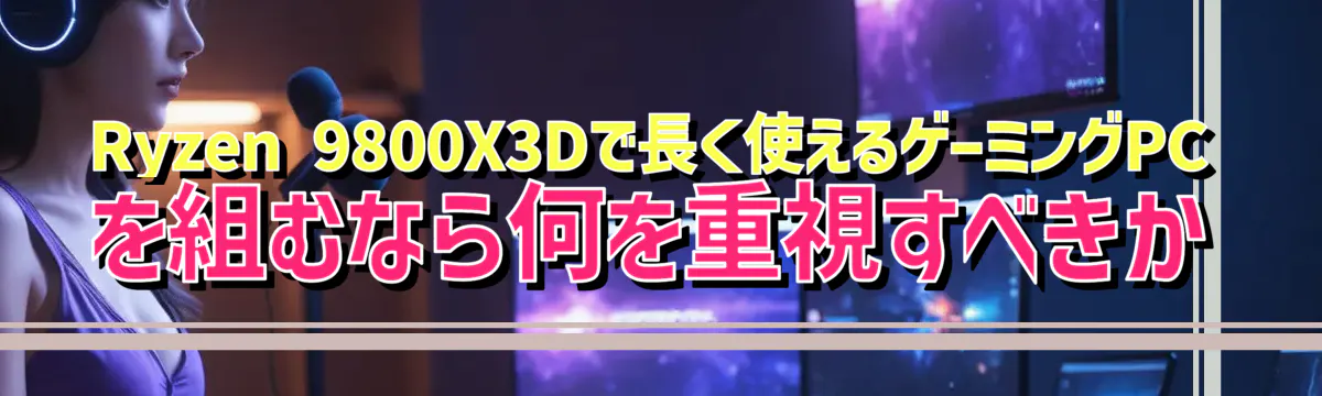 Ryzen 9800X3Dで長く使えるゲーミングPCを組むなら何を重視すべきか