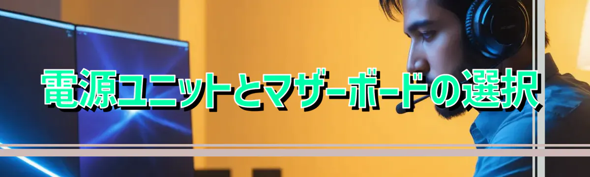 電源ユニットとマザーボードの選択