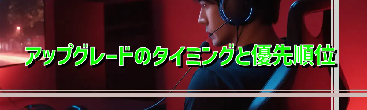 アップグレードのタイミングと優先順位