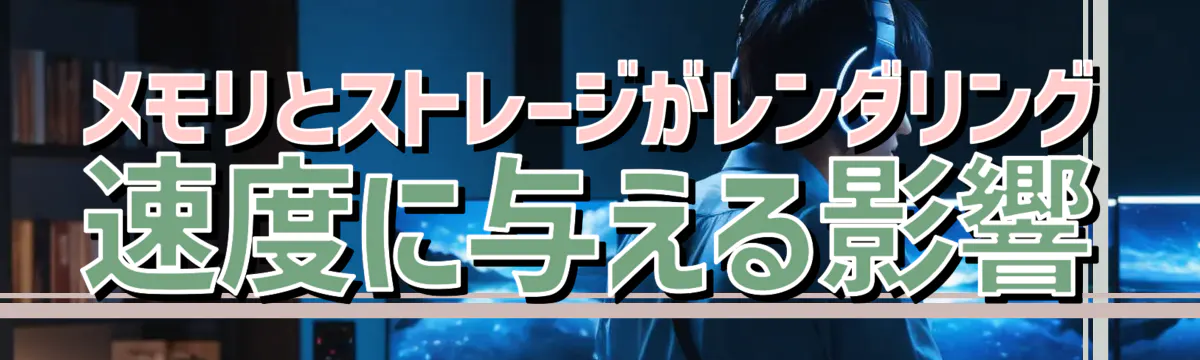 メモリとストレージがレンダリング速度に与える影響