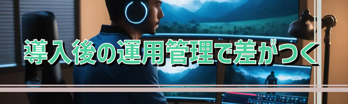 導入後の運用管理で差がつく