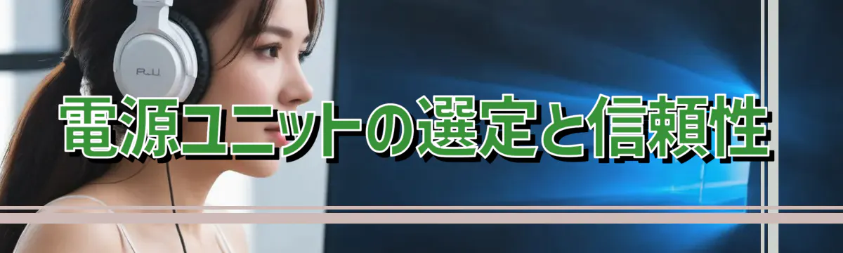 電源ユニットの選定と信頼性