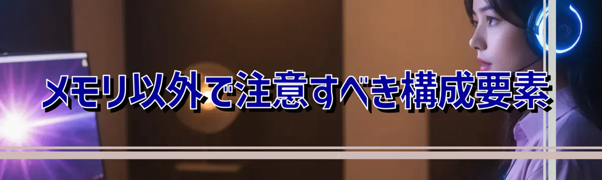 メモリ以外で注意すべき構成要素