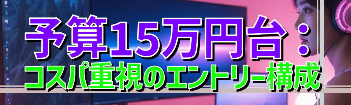 予算15万円台:コスパ重視のエントリー構成