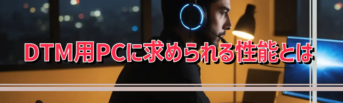 DTM用PCに求められる性能とは