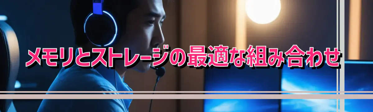 メモリとストレージの最適な組み合わせ