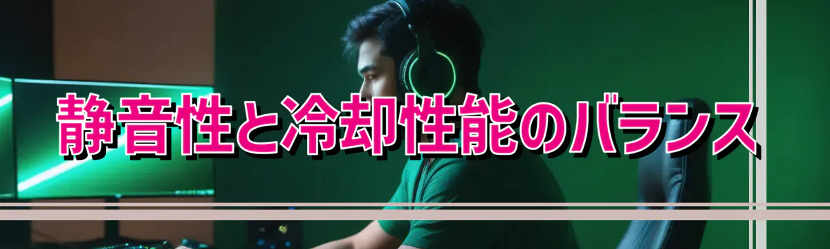 静音性と冷却性能のバランス