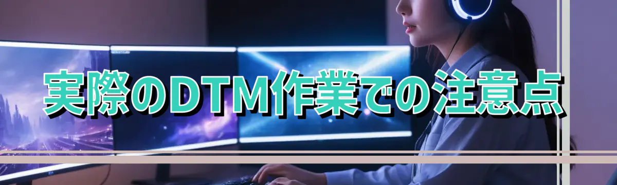 実際のDTM作業での注意点